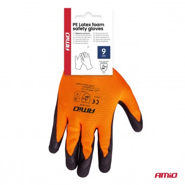 Töökindad PE-lateksvahust 4tk 2 paari, suurus"9" 2132X Amio