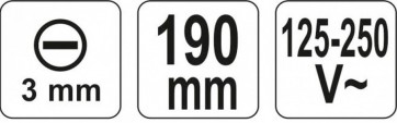 Vooluindikaator 125-250V 3x190mm