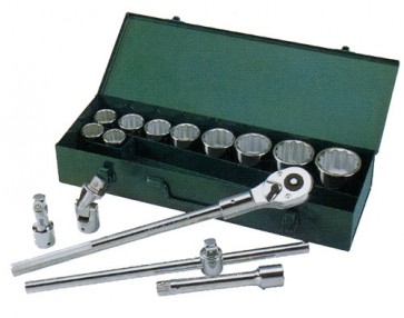 15-osaline 3/4" padrunvõtmete komplekt 30-60mm