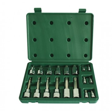 18-osaline 1/4” ja 1/2” spline ja kruvikeeraja otsikute komplekt