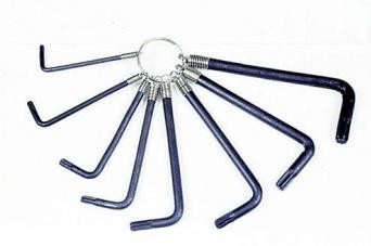 TORX kuustähikvõtmed L - kujulised 8 tk  T10 - T40