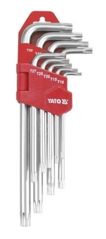 Torx võtmed T10-T50 9-osa plastikhoidikus