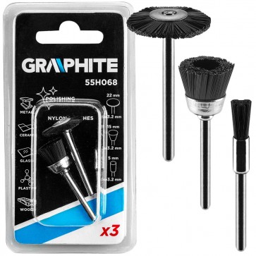 Puhastusharjad NAILON trelli otsa 3-osa