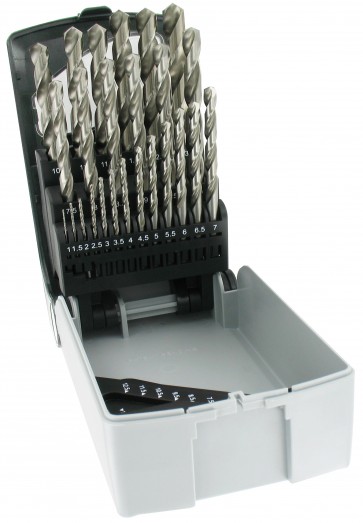 Metallipuuride komplekt G RECTIF  HSS  Ø1-13 mm, 25 puuri, haljas
