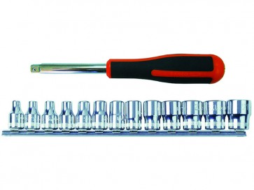 Kuuskant padrunvõtmete 6700SM kmpl 4-14mm 13 osa 1/4" koos kruvikeeraja-hoidikuga