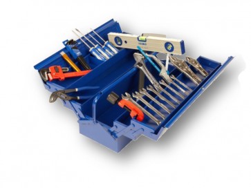 Torutööde tööriistade kmpl 31 osa metallist kastis Irimo