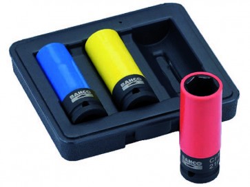 Löökpadrunvõtmete kmpl BWSS12P rattapoltidele 3 osa 17/19/21mm