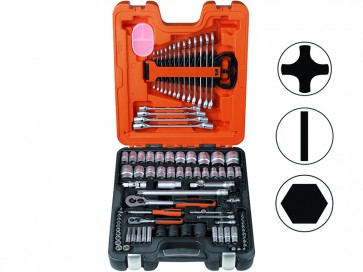 Padrunite ja lehtsilmusvõtmete kmpl 1/2" ja 1/4" 94 osa