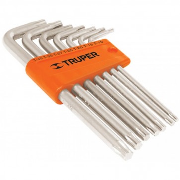 Torx L-kujuga võtmete kmpl 7 osaT10-T40 15553