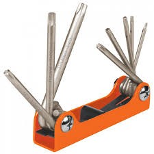 Folding torx key set 15569, 8 in 1
