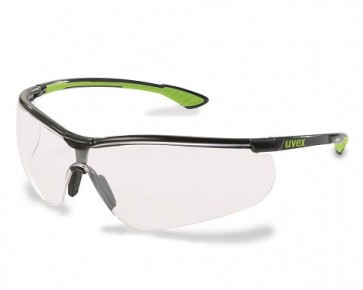Safety glasses Uvex Sportstyle supervision extreme, clear, black/green RT