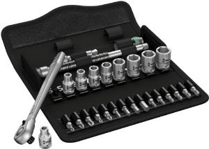 28 piece Ratchet Set with switch Lever metric 8100 SA 8 Zyklop Metal-Knarrensatz, Umschalthebel, 1/4"-Antrieb, metrisch