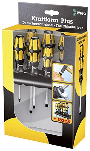 s/driver set 932/6 Schraubendrehersatz Kraftform Wera: Der Schraubmeißel + Rack
