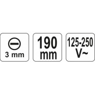 Vooluindikaator 125-250V 3x190mm