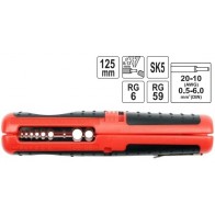 Juhtmeisolatsiooni eemaldaja 0,5-6mm kaablile, RG6, RG59, SK5