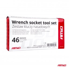 Padrunvõtmete komplekt 1/4" 46-osa Amio