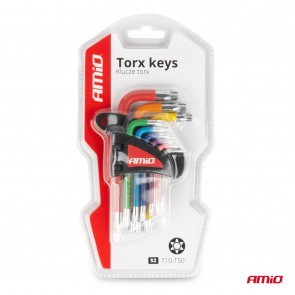 Torx L-võtmed S2 värvilised 9tk Amio