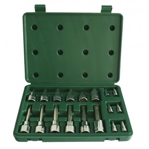 18-osaline 1/4” ja 1/2” torx otsikute komplekt