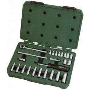25-osaline 1/4" padrunvõtmete komplekt