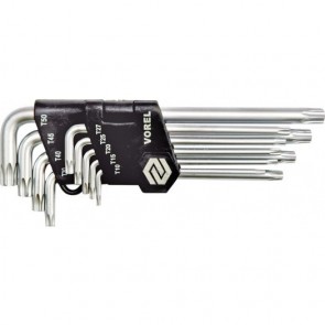 TORX tähikvõtmete komplekt, auguga 9tk  T15 - T55 CrVan