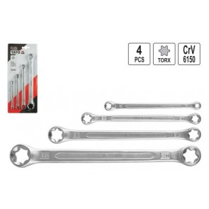 Torx silmusvõtmed E6xE8, E10xE12, E14xE18, E20xE24, CrV 6140