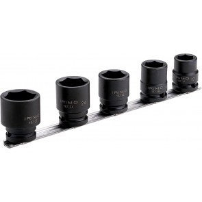 Kuuskant löökpadrunvõtmete kmpl 17-19-22-24-27mm 1/2" Irimo