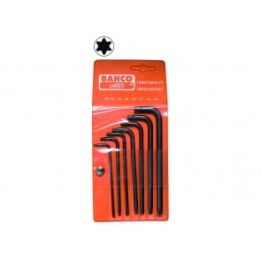 Kuuskantvõtmete kmpl Torx auguga TR9-TR40 7 osa