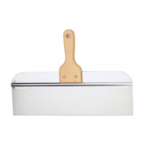 Filling scrapper with wooden handle, Inox, 350mm