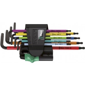 L-key set for tamper-proof TORX screws 967 SPKL/9 TORX® BO Multicolour Winkelschlüsselsatz, BlackLaser