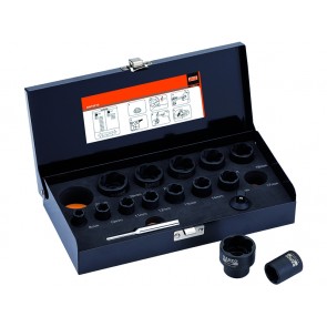 Twist socket set 16 pcs 3/8" and 1/2" 8-27mm